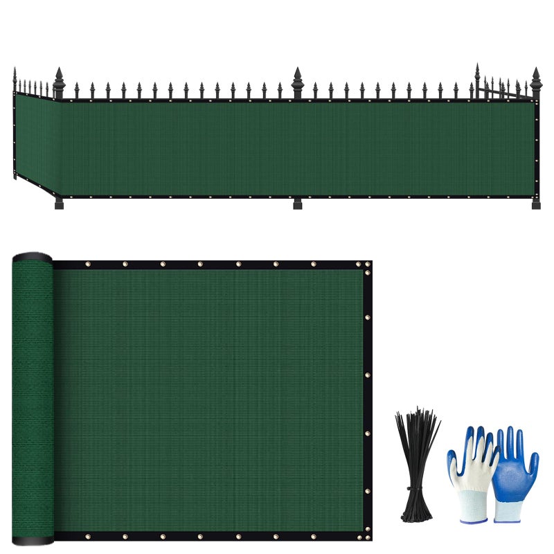 DenForste Privacy Fence Screen - 6' x 50' Fence Covering Privacy Screen Outdoor - Heavy Duty Fencing Mesh Shade Cover for Garden Wall Yard Backyard - Image 1